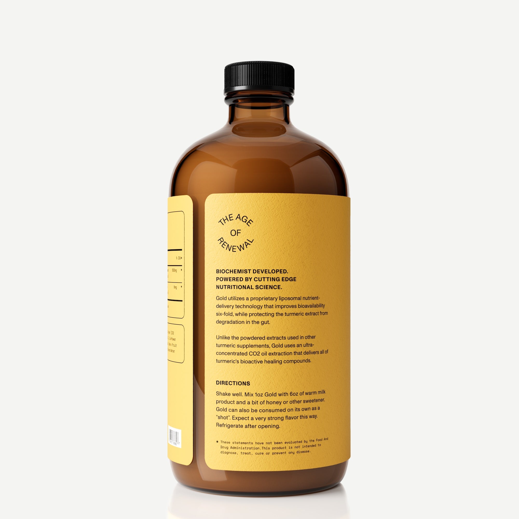 Gold | Liposomal Turmeric Supplement (Elixir) | Lemon Ginger Flavor